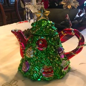 Holiday TEAPOT Metallic Ceramic